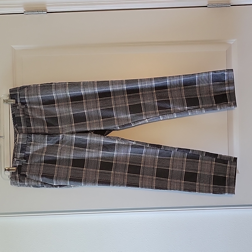 H&M plaid dress pants size 10